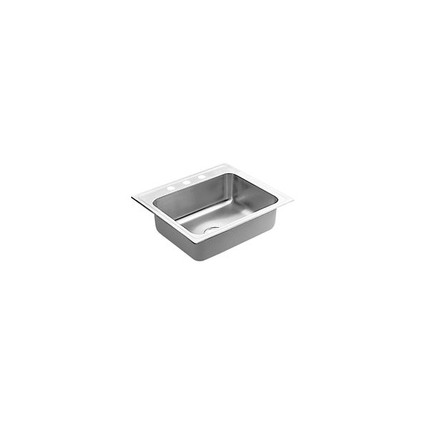 25"X22" Stainless Steel 18 Gauge Single Bowl Sink